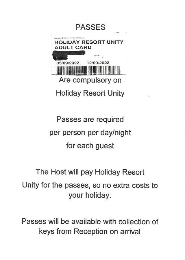 149 Holiday Resort Unity 3 Bedroom Passes Included Brean Eksteriør bilde